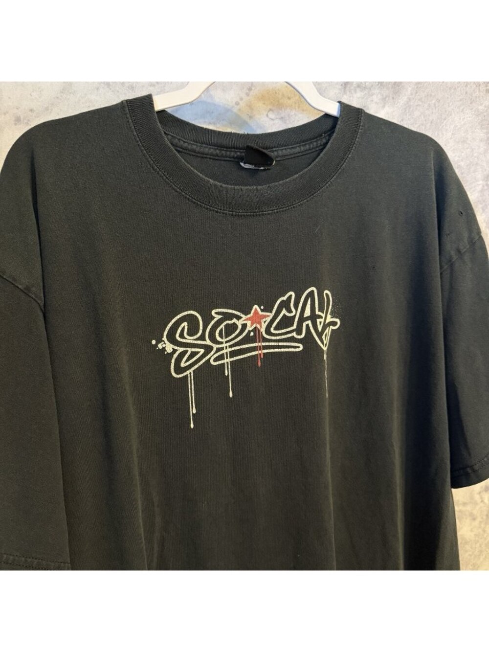 Vintage So Cal No Fear T Shirt Mens XL Black Short Sleeve Y2K Grunge